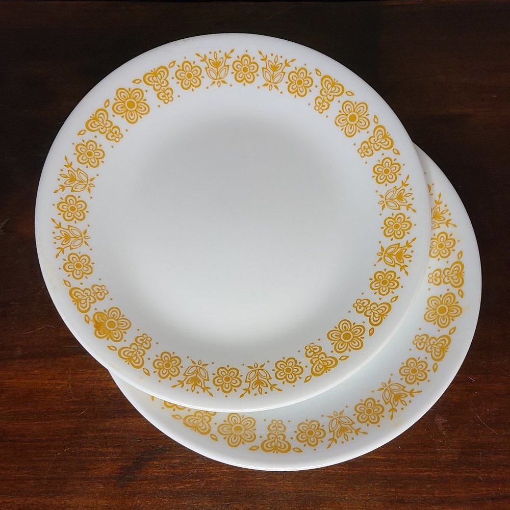 Corelle Butterfly Gold Bread & Butter Plates